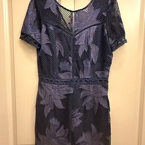 Adelyn Rae Navy Lace Romper